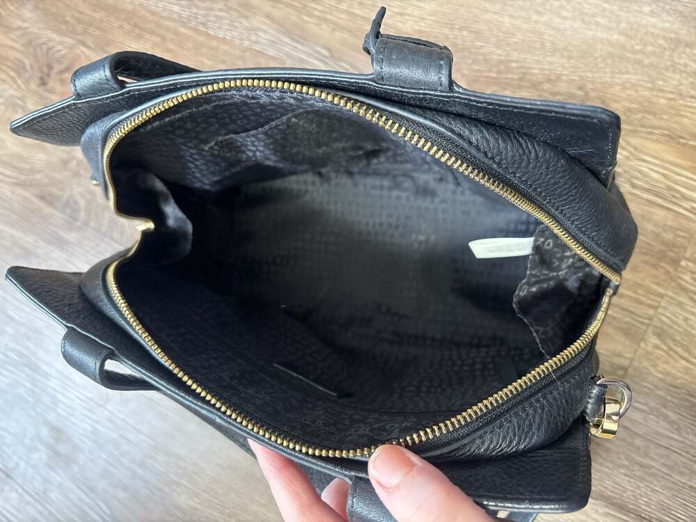 Kate Spade Grey Street Dominique Black Pebbled Leather Satchel Bag - Picture 5 of 9